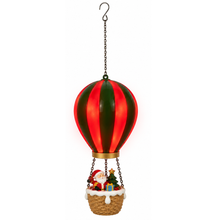 Cargar imagen en el visor de la galería, Globo Navideño con Luz LED Colgante 27,5 cm – Adorno de Navidad Rojo y Verde, 2 Modelos Surtidos