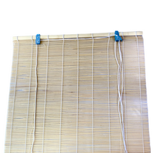 Cargar imagen en el visor de la galería, Estor Enrollable de Bambú Natural para Interiores, Persiana Cortina de Bambú Protección Solar y Privacidad para Ventanas y Puertas, Color Natural