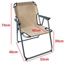 Cargar imagen en el visor de la galería, Silla de playa plegable con reposabrazos de Plástico Estructura Metal Cayo ancho de Exteriores