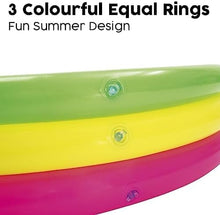 Cargar imagen en el visor de la galería, Piscina infantil hinchable 3 anillos con Fundo Alcochado 102cm x 25cm 62 L