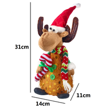 Cargar imagen en el visor de la galería, Muñeco Papa Noel, Reno y Muñeco Nieve (Aleatorio) de Navidad con luz LED Ilumina Cuerpo, Figura Jarh de Navideño Para Decoración de Navadad 14x11x31 cm