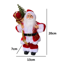 Cargar imagen en el visor de la galería, Figura Papa Noel Santa Clau de Pie con Regalo a la Mano Para Decoración de Navidad