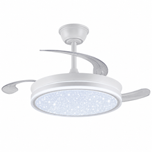 Cargar imagen en el visor de la galería, Ventilador de Techo LED con Luz, Control Remoto, 6 Velocidades, Motor Silencioso, Función Reversible y Temporizador