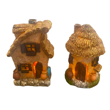 Cargar imagen en el visor de la galería, Casa Tejado de Paja Navideño con1 Luz LED Intermitente Para Decoración de Belén Nacimeinto Navidad