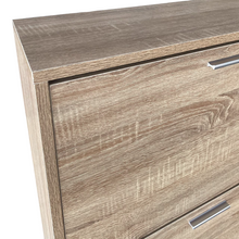 Cargar imagen en el visor de la galería, Mueble Armario de Zapatero madera 3 cajones Roble para 18 pares zapatos Almacenamiento y organización del hogar Armario zapatos
