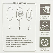 Cargar imagen en el visor de la galería, Repisa de pared para baño, estantería WC de PVC con ventosa, 25x10x18 cm