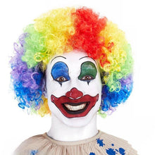 Cargar imagen en el visor de la galería, Peluca de Payaso Rizos Negro o Muticolor (120 g) Para Fiesta de Carnaval Halloween Cumpleaños Teatro