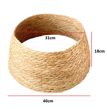 Cargar imagen en el visor de la galería, Base de Árbol de Navidad Pie Junco Naturaleza Cesta de Junco para Base de Árbol de Navidad Decoracion Navidad