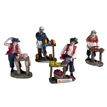 Cargar imagen en el visor de la galería, Figura de Belen de Oficios Trabajadores Resina 4 Piezas 8x3.5x13 cm aproximamente para decoracion de navidad