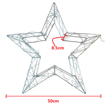 Cargar imagen en el visor de la galería, Estrella de Navidad Luminosa 3D de Metal con Luces LED Cálidas - Decoración Interior Festiva para Navidad en Plata