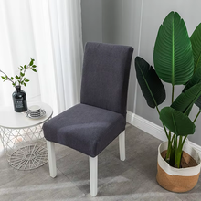 Cargar imagen en el visor de la galería, Fundas de asientos elásticas Ajustables con Respaldo Alto para restaurantes, Diseño de cuerda, Fundas sólidas para sillas de Comedor