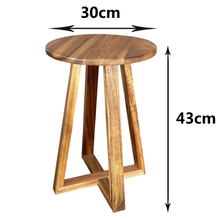 Cargar imagen en el visor de la galería, Taburete de baño con 4 patas Cruzadas y tapa de madera MDF