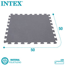 Cargar imagen en el visor de la galería, Protector suelo Intex para piscinas 50x50x0.5cm 8 piezas Color Gris