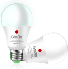 Cargar imagen en el visor de la galería, Bombilla LED con Sensor Crepuscular Day/Night, E27, 900Lm, 9W, Equivalente a 72W, Luz Blanca Fría 6500K, Encendido/Apagado Automático, Para Pasillo, Jardín, Terraza, 2Pcs