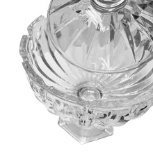 Cargar imagen en el visor de la galería, Bombonera Con Tapa de Cristal Diseño 3D para Almacenar Bombones Caramelos Dulces y Decorar Centro de Mesa ø 16.5 x 24 cm