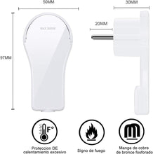Cargar imagen en el visor de la galería, Enchufe en ángulo plano con protección de contacto, con mango plegable