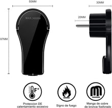 Cargar imagen en el visor de la galería, Enchufe en ángulo plano con protección de contacto, con mango plegable