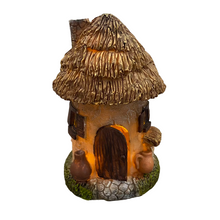 Cargar imagen en el visor de la galería, Casa Tejado de Paja Navideño con1 Luz LED Intermitente Para Decoración de Belén Nacimeinto Navidad