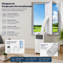 Cargar imagen en el visor de la galería, Tubo de Escape para Aire Acondicionado Portátil Flexible Extensible / Kit de Sellado de Ventana Universal con Cremallera de aire acondicionado portátil