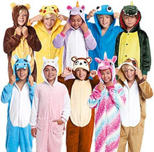 Cargar imagen en el visor de la galería, Pijamas Enteros de Animales Niñas y Niños (Tallas Infantiles 3 a 12 años) Disfraz Pijama Mono Enterizo Carnaval