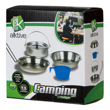 Cargar imagen en el visor de la galería, Set de Cocina Aluminio SARTEN+FIAMBRERA+PLATO+ MUG para Camping Sport , Batería cocina camping