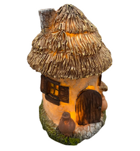 Cargar imagen en el visor de la galería, Casa Tejado de Paja Navideño con1 Luz LED Intermitente Para Decoración de Belén Nacimeinto Navidad