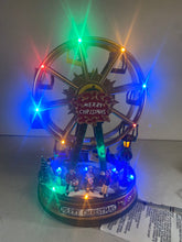 Cargar imagen en el visor de la galería, Escena Noria Con Luz 15 Led Música Navideña Movimiento ø20 x 28 cm cm para Decoracion de Navidad