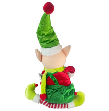 Cargar imagen en el visor de la galería, Muñeco Elfo Flandes Sentado con Regalo de Navideño Para Decoración de Navidad modelo aleatorio
