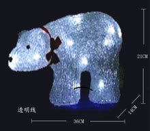 Cargar imagen en el visor de la galería, Oso Navidad 3d Led Luz Blanca Decoracion Interior Noche Lampara Adorno
