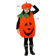 Cargar imagen en el visor de la galería, Disfraz Calabaza Niña Infantil Sonriente Para Halloween Carnaval