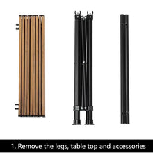 Cargar imagen en el visor de la galería, Mesa de Camping Plegable Portatil Ligera Facil Montaje para acampar al aire libre 50x50x52 cm