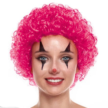 Cargar imagen en el visor de la galería, Peluca de Payaso Rizos Negro o Muticolor (70 g) Para Fiesta de Carnaval Halloween Cumpleaños Teatro