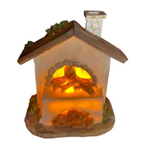 Cargar imagen en el visor de la galería, Horno Con Luz LED Intermitente belén 6 Modelos Pesebre Figuras de Para Decoracion de Navidad, envío al azar (1 unidad)