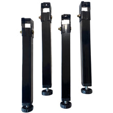 Cargar imagen en el visor de la galería, Juego pack 4 patas de somier metálicas con abrazaderas para cama