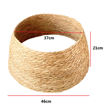 Cargar imagen en el visor de la galería, Base de Árbol de Navidad Pie Junco Naturaleza Cesta de Junco para Base de Árbol de Navidad Decoracion Navidad