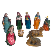 Cargar imagen en el visor de la galería, Nacimiento Belen figuras 9 piezas 11 cm Navidad, jesús, escena belén pesebre