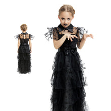 Cargar imagen en el visor de la galería, Disfraz Vestido Gotico Niña Infantil Para Fiesta Holloween Carnaval Teatro