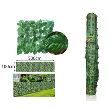 Cargar imagen en el visor de la galería, Malla Artificial de Hojas Verdes para Cercos y Decoración – Valla Artificial de Hoja Panel Enrollable para Jardín, Balcón y Terrazas