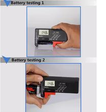 Cargar imagen en el visor de la galería, Comprobador de Batería Digital Universal, Comprobador de Pilas Digital Medidor Voltaje Pilas, para AA, AAA, C, D, 9V, 1.5V, Pilas de Botón