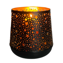 Cargar imagen en el visor de la galería, Candelabro Portavela Metal Dorado y Negro para Decoración de Casa