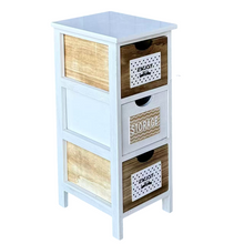 Cargar imagen en el visor de la galería, Mueble Sinfonier Cajonera Cómoda de Madera Vintage y Blanco para Habitación Decoracion a la Casa