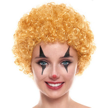 Cargar imagen en el visor de la galería, Peluca de Payaso Rizos Negro o Muticolor (70 g) Para Fiesta de Carnaval Halloween Cumpleaños Teatro