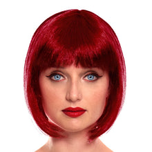 Cargar imagen en el visor de la galería, Peluca Corte Bob Flequillo Rubia Castaña Accesorios de Disfraces Fiesta Carnaval