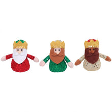 Cargar imagen en el visor de la galería, Set de 3 Reyes Magos Colgantes para Árbol de Navidad, Figuras de Tela Melchor, Gaspar y Baltasar, Adornos Navideños Decoración del Hogar