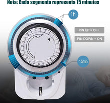 Cargar imagen en el visor de la galería, Enchufe eléctrico temporizador mecánico de 24 horas 230V 16A Max:3680W …