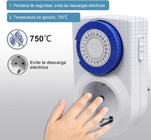 Cargar imagen en el visor de la galería, Enchufe eléctrico temporizador mecánico de 24 horas 230V 16A Max:3680W …