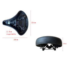 Cargar imagen en el visor de la galería, Sillin de Bicicleta Acolchado de espuma perforada suave con Muelles Negro Para todo tipo de bicicletas,de montaña, carretera....