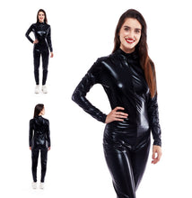 Cargar imagen en el visor de la galería, Disfraz o Mono metálico cierre frontal Con Cremallera para mujer, Maillot Para Disfraz