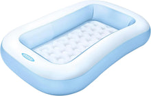 Cargar imagen en el visor de la galería, Intex Piscina Hinchable Infantil Rectangular, 166x100x25 cm, 90 litros de Capacidad, Suelo Hinchable para Mayor Comodidad, Piscina Azul para niños Desde 2 años, Incluye Parche de reparación (57403)