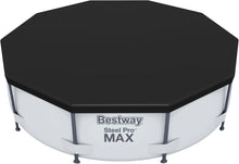 Cargar imagen en el visor de la galería, Cubierta para piscina, Cobertor de Invierno Redondo de PVC para Piscinas Negro